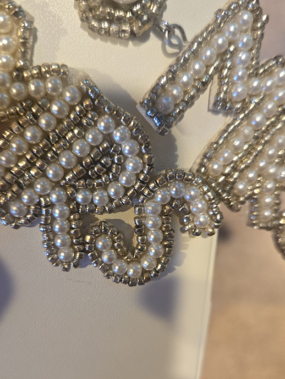 New Piper K "MRS" Beaded Dangle Earrings - Picture 7 of 7